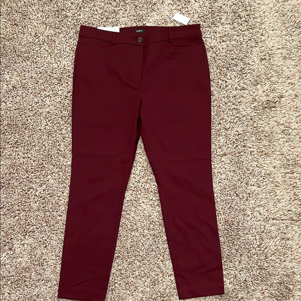 LOFT Women's Burgundy Trousers